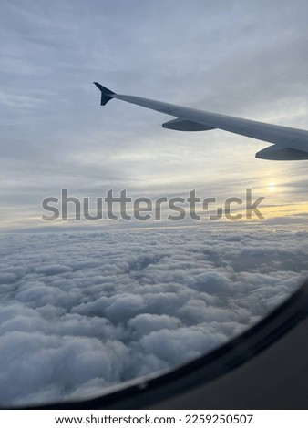 Beautiful photograph taken from out a plane window 