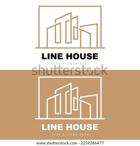 House Logo, Building Furniture Design, Construction Vector, Property Brand Icon, Real Estate, Housing