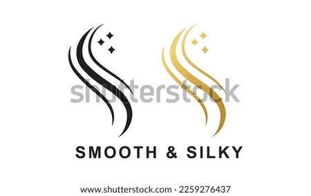 Smooth and silky logo badge design. Suitable for business, salon, fabric  and pattern Royalty-Free Stock Photo #2259276437