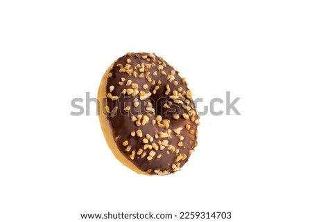 Tasty chocolate donut, isolated on white. High quality photo Royalty-Free Stock Photo #2259314703