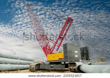 Crawler Crane unit heavy equipment unit Royalty-Free Stock Photo #2259321817