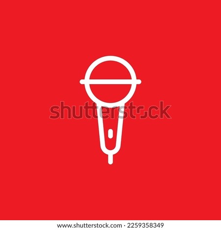 Microphone line icon, common graphic resources, vector illustration.
