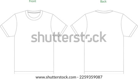 Basic T-Shirt Front and Back sketch Design
