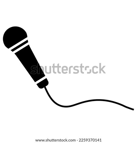 Icon cardioid mike, mic sing vocal black condenser microphone karaoke Royalty-Free Stock Photo #2259370141
