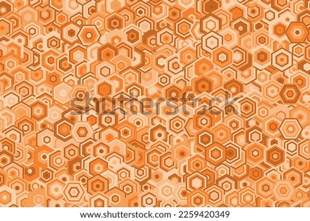 Pattern with geometric elements in orange tones. vector abstract gradient background