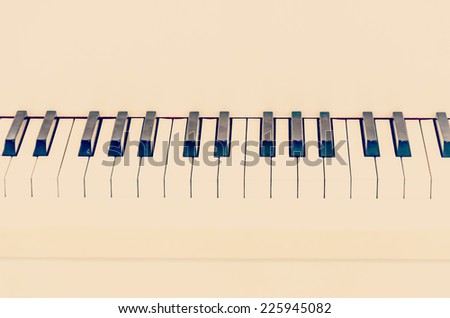 Piano Keyboard process vintage instagram effect style picture