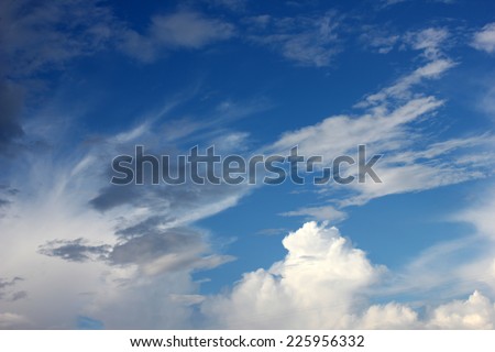 beautiful solar sky and cloud as illustration season