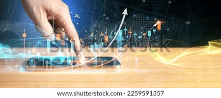 The concept of financial market recovery and investment Royalty-Free Stock Photo #2259591357