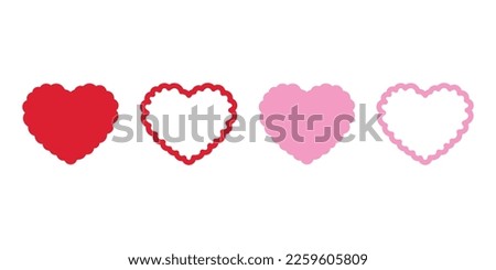 heart vector valentine icon cloud sponge logo symbol cartoon character doodle illustration clip art