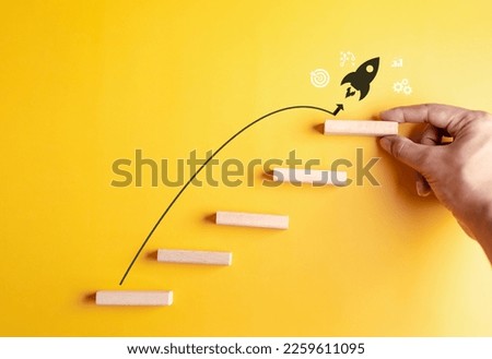 Shortcut Exponential growth or compound interest, investment fast track into staircase, wealth or earning rising up graph increasing profit financial concept.	
 Royalty-Free Stock Photo #2259611095