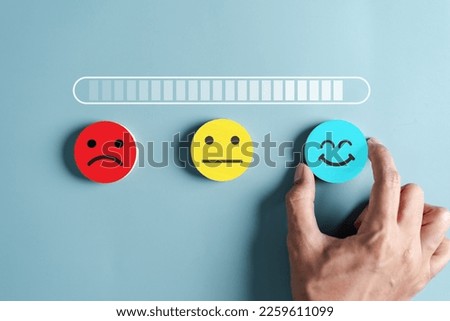 Level of mental health assessment max positive. Thinking boost energy or fresh wellness emotion with bar, child wellness,world mental health day lifestyle of life concept. Royalty-Free Stock Photo #2259611099