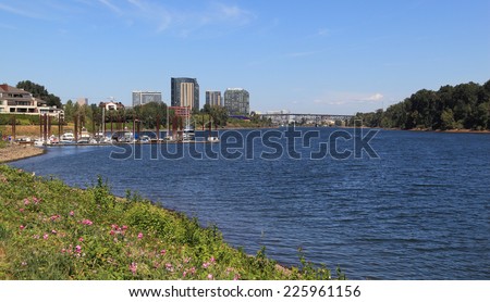 City of Portland - View of Southwest Portland as seen from along the Willamette River.