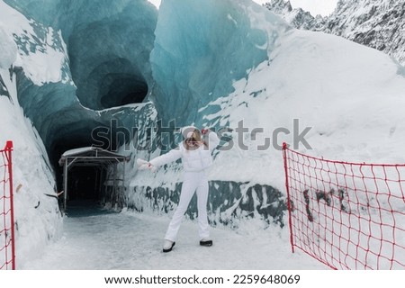 Montenvers Ice Cave on the Sea of Ice Glacier - Mont Blanc, Cham