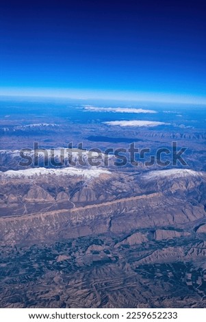 areal view mountain landscape agricultural fields earth geography 