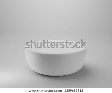 Empty white bowl on white background	 Royalty-Free Stock Photo #2259681515