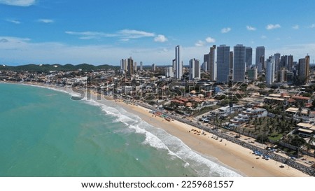 Wonderful panoramic view of Ponta Negra Beach in Natal, Rio Grande do Norte State, Brazil Royalty-Free Stock Photo #2259681557