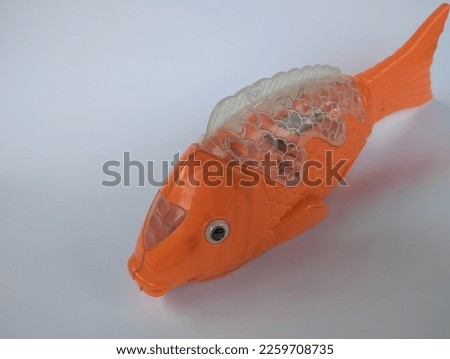toy fish on a white background