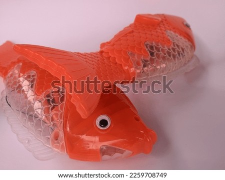 toy fish on a white background
