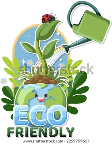 Eco friendly logo banner vector illustration