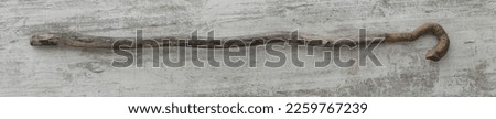prophet staff on white wooden background Royalty-Free Stock Photo #2259767239