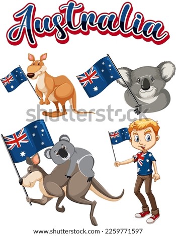 Australia Day Banners Set illustration