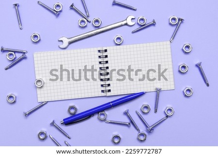 Different Office Supplies, Colored Stickers, Notebooks. Pens, Pencils, Rullers, Marckers. Different School Items. Important information. Accessories lying on desk.