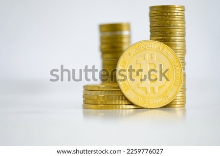 Stack Coin in business concept.