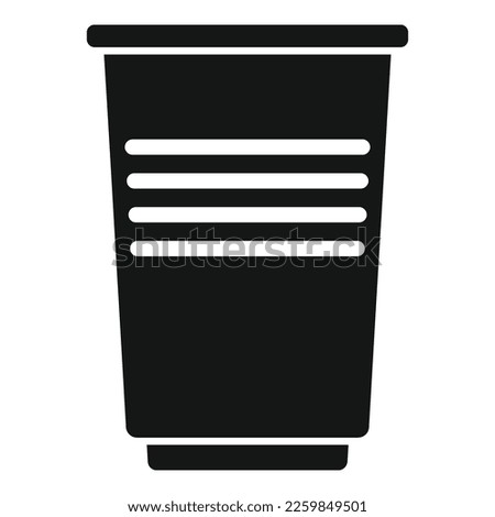 Ocean plastic cup icon simple vector. Eco recycle. Waste compost