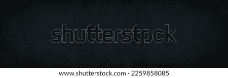 Black wide textile texture. Rough worn fabric surface. Abstract panoramic dark gloomy background