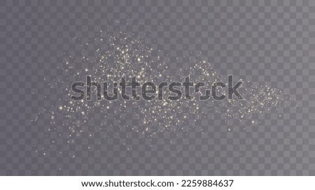 Christmas background. Powder dust light png. Magic shining gold dust. Fine, shiny dust bokeh particles fall off slightly. Fantastic shimmer effect. Vector illustrator. Royalty-Free Stock Photo #2259884637