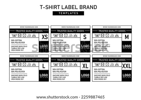Clothing label tag concept minimalist vector design editable
