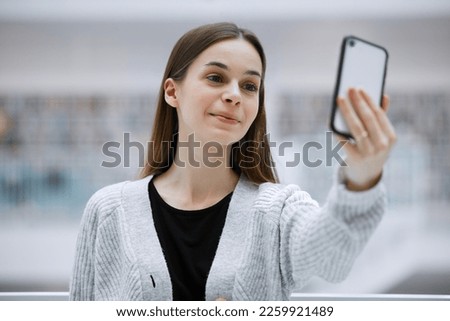 Selfie, campus and happy woman for education update, social media or influencer blog post for gen z lifestyle. Happy, young person face or student profile picture in university or college research