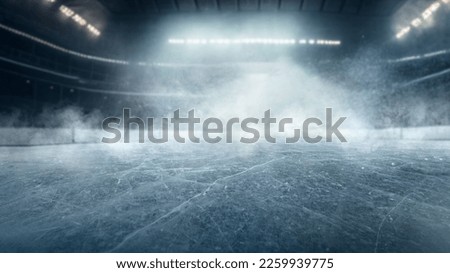  Hockey ice rink sport arena empty field - stadium Royalty-Free Stock Photo #2259939775
