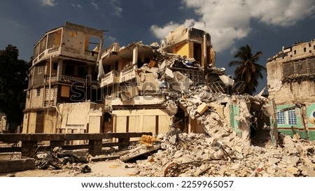 earthquake turkey and  Syria buildings destroyed Royalty-Free Stock Photo #2259965057