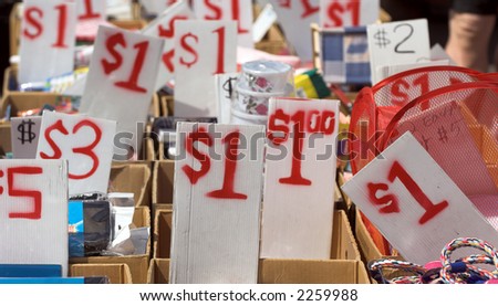 The Bargain spot at a flea market