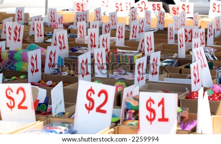 The Bargain spot at a flea market