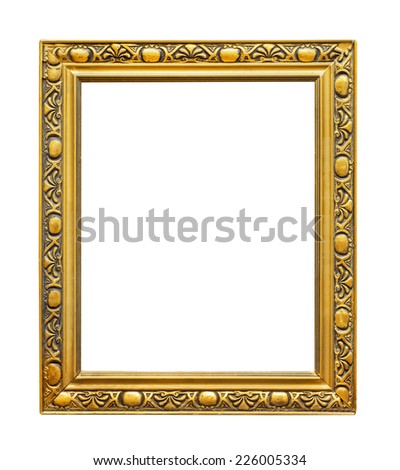 Vintage picture frame on white background