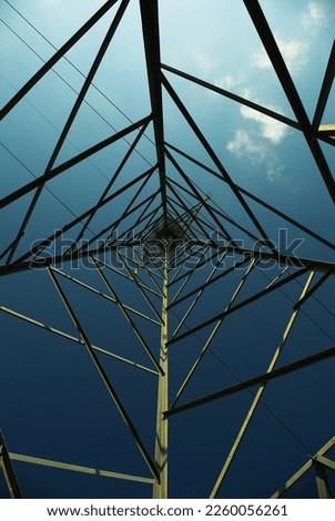 Detail of a high voltage electricity pylon