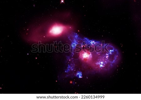 Bright space nebula. Elements of this image furnished by NASA. High quality photo