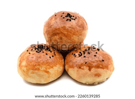 Homemade buns, pastries isolated on white background. pogaca