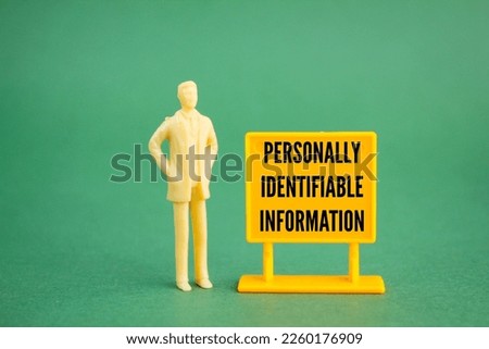 small people and signs with the words personally identifiable information. the concept of personal information Royalty-Free Stock Photo #2260176909