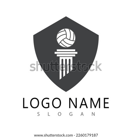 Volley ball logo vector and symbol design template