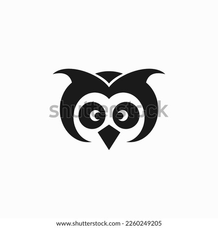 owl head logo icon vector
