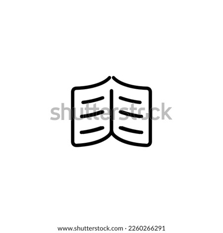 Book icon. Simple style book big sale poster background symbol. Book brand logo design element. Book t-shirt printing. vector for sticker.