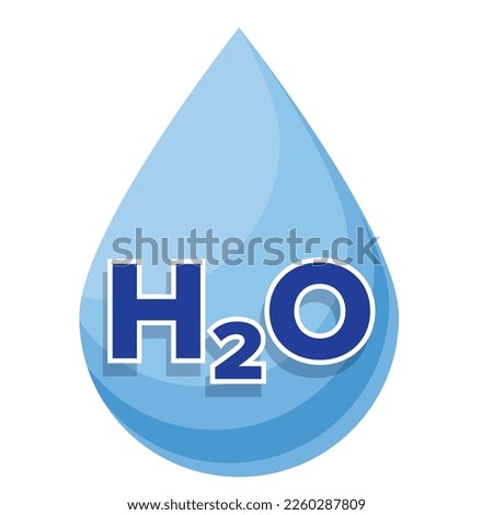Water drop, H2O logo concept simple vector illustration  Royalty-Free Stock Photo #2260287809