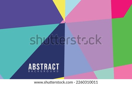 Colorful Abstract Geometric Flat Background. Wallpaper Vector Eps 10