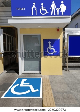 Toilets sign for people with disabilities, elderly people, pregnant women and children