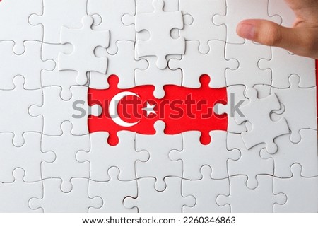 Jigsaw puzzle with Turkey flag
