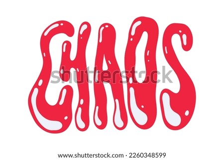 Chaos liquid text effect design Royalty-Free Stock Photo #2260348599
