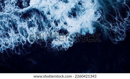 Amazing tropical Dark blue sea wave texture Aerial view top-view Water water texture powerful Royalty-Free Stock Photo #2260421343